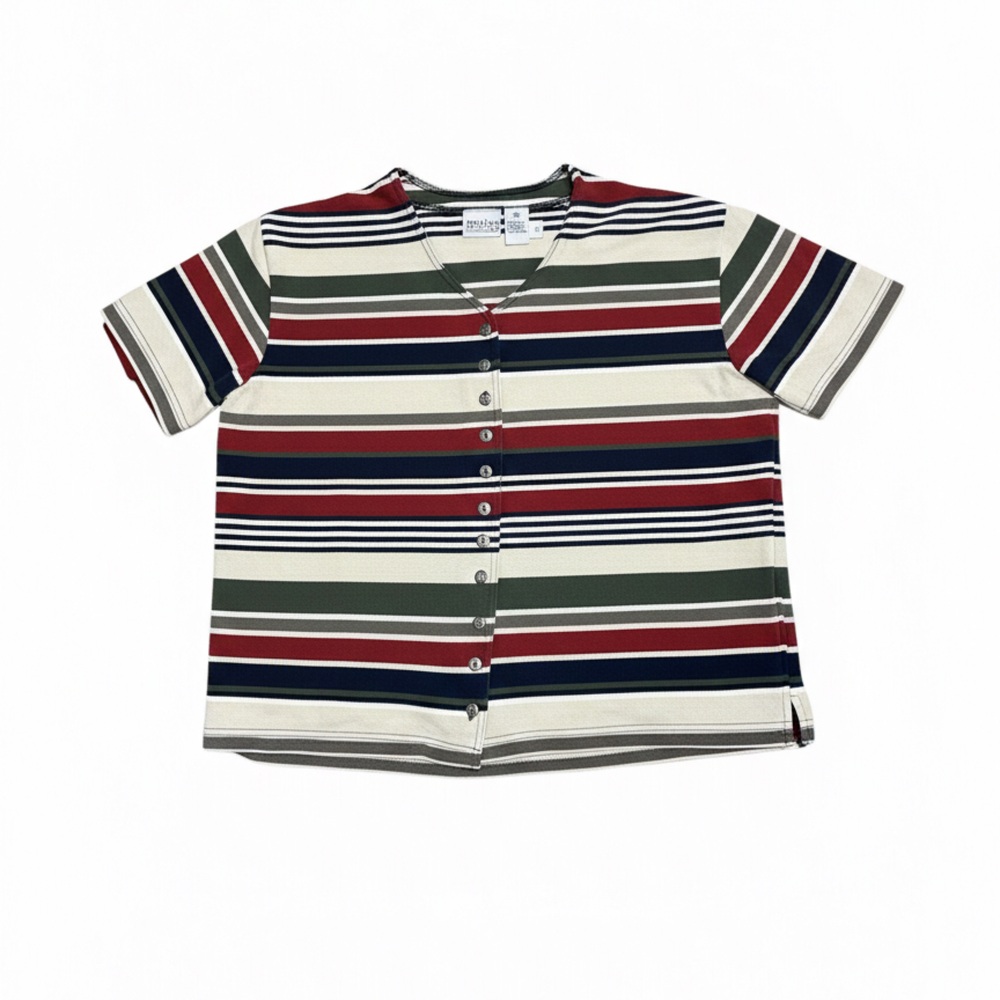 Striped Button-Up Shirt